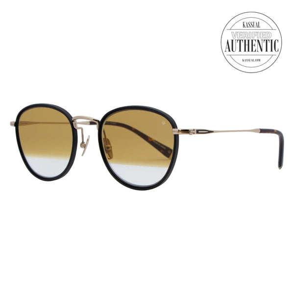 John Varvatos Oval Sunglasses V531 Black-Gold Black/Gold 51mm 531