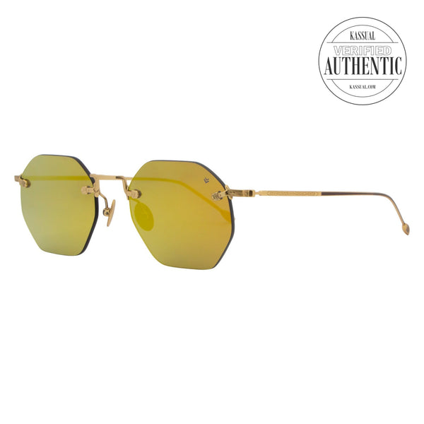 John Varvatos Rimless Octagon Sunglasses V526 Gold Gold 49mm 526