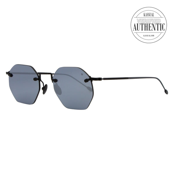 John Varvatos Rimless Octagon Sunglasses V526 Matte-Black Matte Black 49mm 526