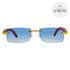 Porta Romana Rectangular Sunglasses 1953 100B Red 56mm 1953