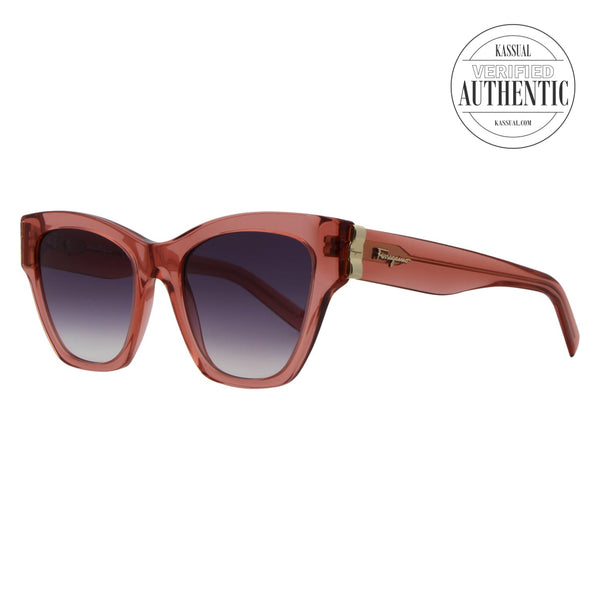 Salvatore Ferragamo Cateye Sunglasses SF1010 643 Antique Rose 53mm 1010