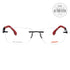 Carrera Rimless Eyeglasses CA8823V 003 Matte Black/Red 56mm 8823