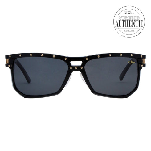 Cazal Rectangular Sunglasses 8028 001 Black/Gold 60mm 8028