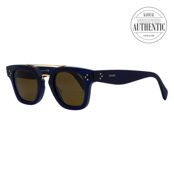 Celine Square Sunglasses CL4024UN 90E Blue 47mm 4024