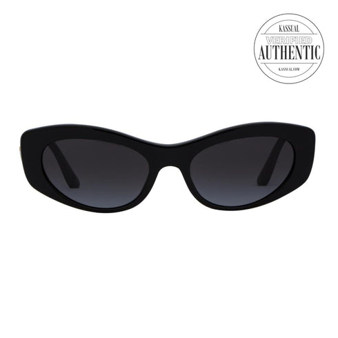 Dolce & Gabbana Oval Sunglasses DG4360 5018G Black 53mm 4360