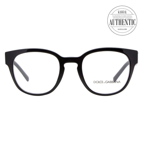 Dolce & Gabbana Round Eyeglasses DG3350 501 Black 51mm 3350