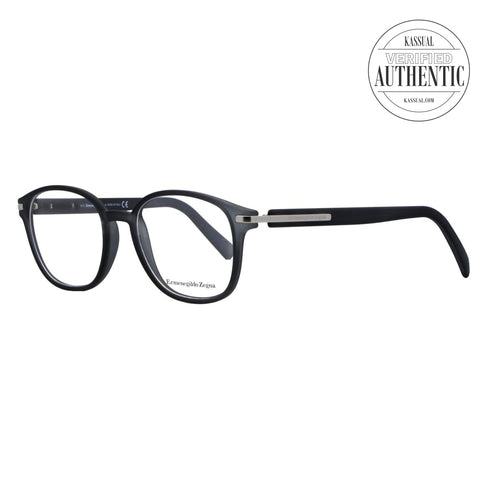 Ermenegildo Zegna Round Eyeglasses EZ5004 020 Matte Black 49mm 5004