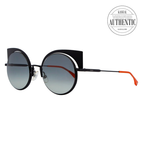Fendi Cateye Sunglasses FF0177 003 Matte Black 53mm 0177