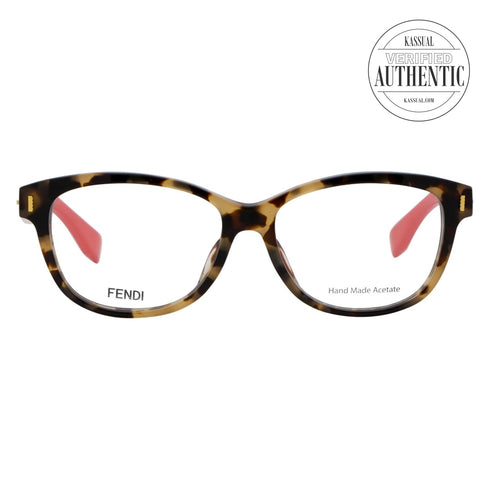 Fendi Oval Eyeglasses FF0099-F HK3 Light Havana/Pink 52mm 0099