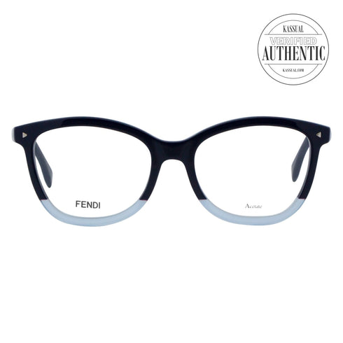 Fendi Oval Eyeglasses FF234 PJP Blue 52mm 234
