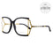 Gucci Square Eyeglasses GG0592O 001 Black/Gold 60mm 592
