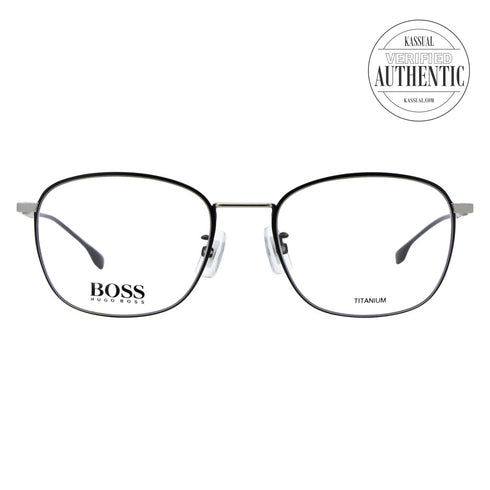 Hugo Boss Oval Eyeglasses BOSS1067 124 Matte Black Silver 53mm 1067