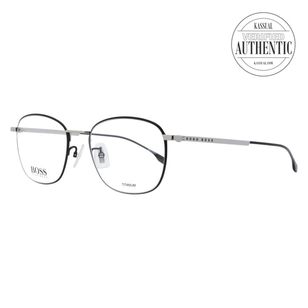 Hugo Boss Oval Eyeglasses BOSS1067 124 Matte Black Silver 53mm 1067