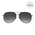Jimmy Choo Aviator Sunglasses Reto JINIC Shiny Black/Silver 57mm Reto