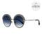 Jimmy Choo Round Sunglasses Gotha 5RLKC Silver 50mm Gotha