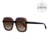 Jimmy Choo Square Sunglasses Glint OTG-J6 Navy Blue/Peach/Glitter 53mm Glint