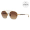 John Varvatos Semi-Rimless Round Sunglasses V534 Gold Gold 50mm 534