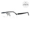 Philippe Charriol Rectangular Eyeglasses PC75010 C05 Shiny Gunmetal 55mm 750