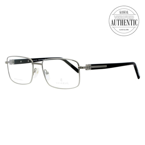Philippe Charriol Rectangular Eyeglasses PC75011 C03 Silver/Black 56mm 750