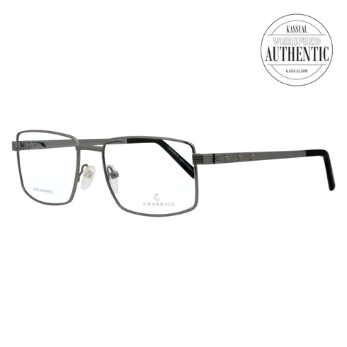 Philippe Charriol Rectangular Eyeglasses PC75031 C02 Silver 55mm 750
