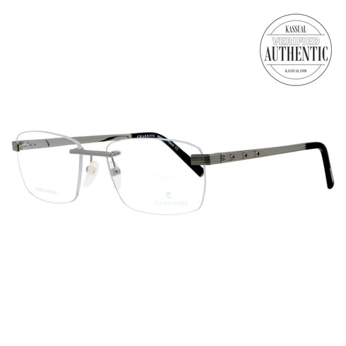 Philippe Charriol Rectangular Eyeglasses PC75032 C05 Silver 58mm 750