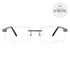 Philippe Charriol Rectangular Eyeglasses PC75032 C05 Silver 58mm 750