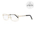 Philippe Charriol Rectangular Eyeglasses PC75033 C01 Shiny Gold 56mm 75033