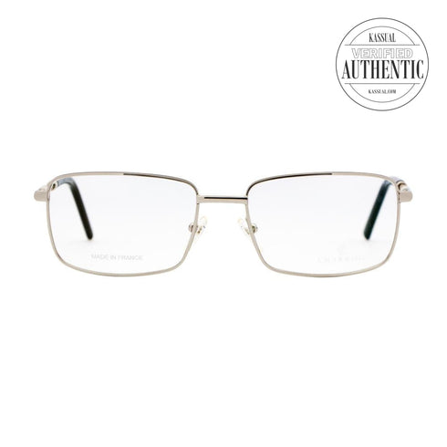 Philippe Charriol Rectangular Eyeglasses PC75033 C2 Shiny Silver 56mm 75033