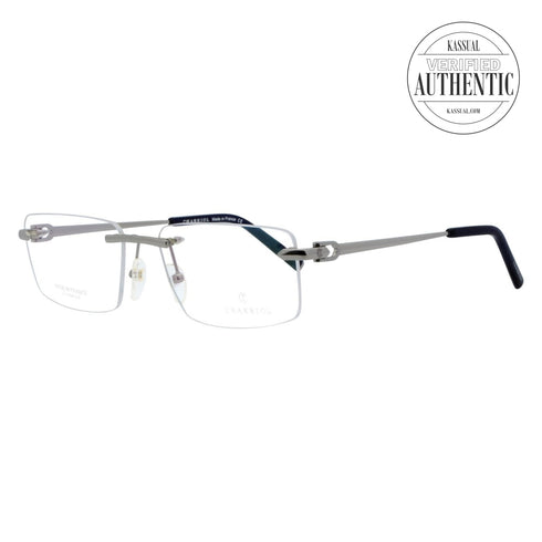 Philippe Charriol Rectangular Eyeglasses PC75041 C07 Silver/Blue 58mm 750