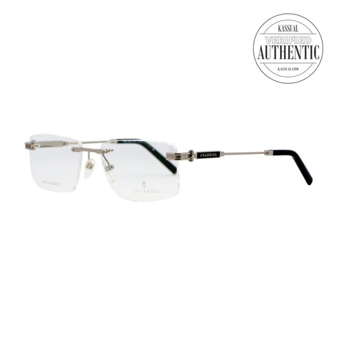Philippe Charriol Rimless Eyeglasses PC75001 C02 Shiny Silver  56mm 75001