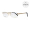Philippe Charriol Rimless Eyeglasses PC75032 C1 Washed Gold 58mm 75032