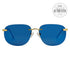 Porta Romana Rimless Oval Sunglasses PR1009 100B Silver/Gold/Red 57mm PR1009