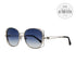 Roberto Cavalli Casentino Round Sunglasses RC1031 16X Shiny Silver 55mm 1031