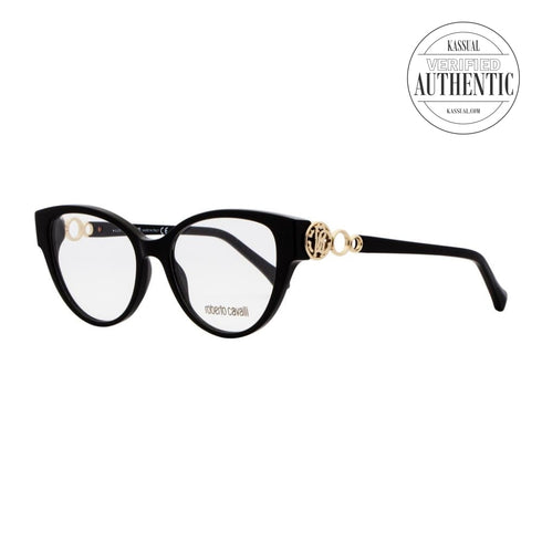 Roberto Cavalli Cateye Eyeglasses RC5057 001 Glossy Black 52mm 5057