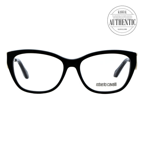Roberto Cavalli Focagnano Cateye Eyeglasses RC5051 001 Shiny Black 51mm 5051
