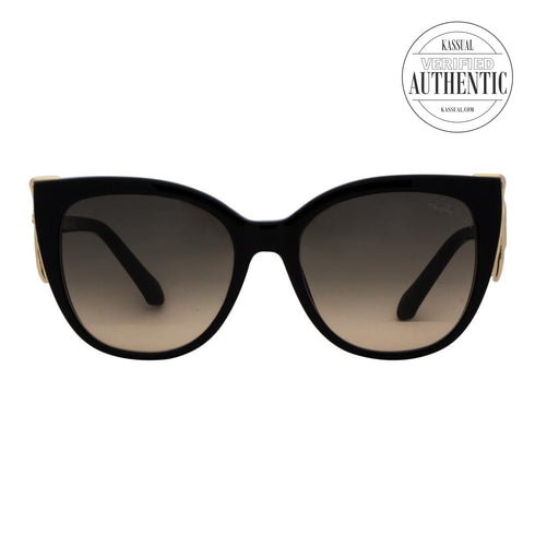 Roberto Cavalli Giannutri Butterfly Sunglasses RC1063 01B Black/Gold 54mm 1063