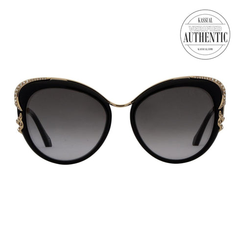 Roberto Cavalli Vinci Butterfly Sunglasses RC1073 01B Black/Gold 56mm 1073