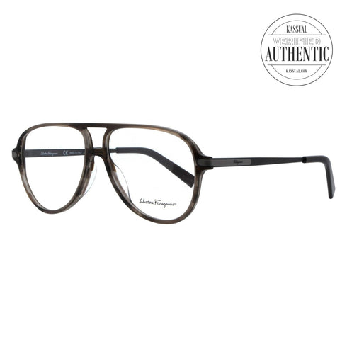 Salvatore Ferragamo Aviator Eyeglasses SF2855 340 Dark Mustard 57mm 285