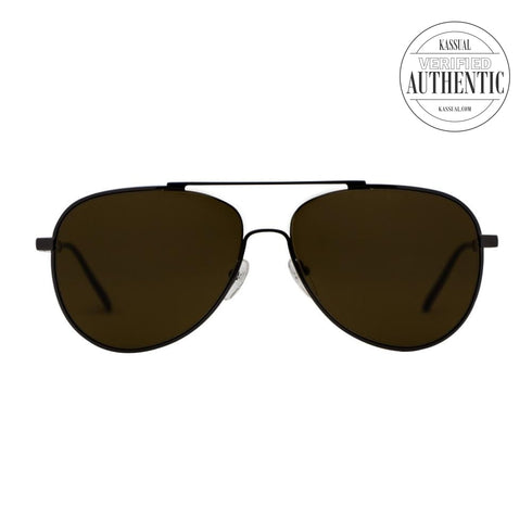 Salvatore Ferragamo Aviator Sunglasses SF174S 021 Shiny Dark Gunmetal 60mm 174