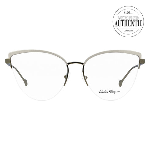 Salvatore Ferragamo Butterfly Eyeglasses SF2175 721 Ivory/Light Gold 56mm 2175