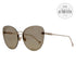 Salvatore Ferragamo Butterfly Sunglasses SF178S 718 Light Gold 63mm 178S