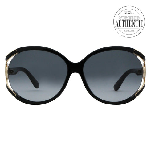 Salvatore Ferragamo Round Sunglasses SF600S 001 Black 61mm 600S