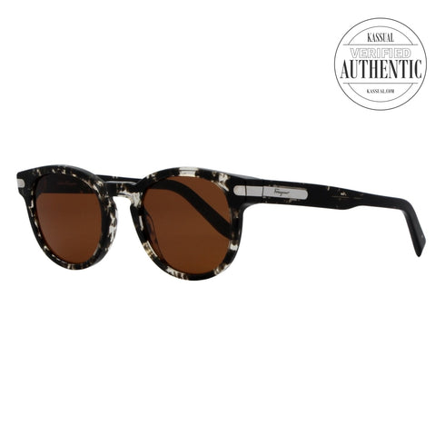 Salvatore Ferragamo Round Sunglasses SF935S 052 Grey Havana 50mm 935S