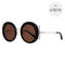 Salvatore Ferragamo Round Sunglasses SF939S 001 Black 52mm 939S