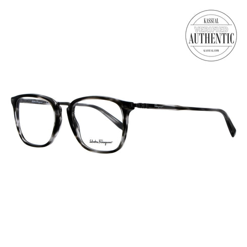Salvatore Ferragamo Square Eyeglasses SF2822 003 Striped Grey 52mm 2822
