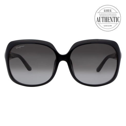 Salvatore Ferragamo Square Sunglasses SF739SA 001 Black 59mm 739