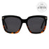 Tom Ford Amarra Square Sunglasses TF502 05A Black/ Havana 55mm 502