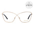 Tom Ford Butterfly Eyeglasses TF5518 028 Shiny Gold 57mm 5518