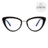 Tom Ford Cateye Blue Blocker Eyeglasses TF5580-B 001 Shiny Black 53mm 5580