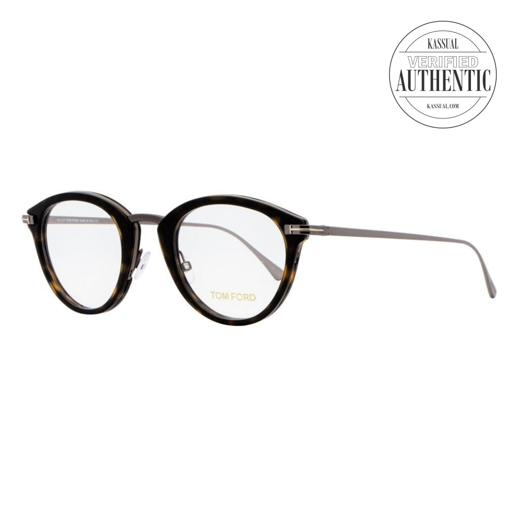 Tom Ford Oval Eyeglasses TF5497 052 Dark Havana 48mm 5497